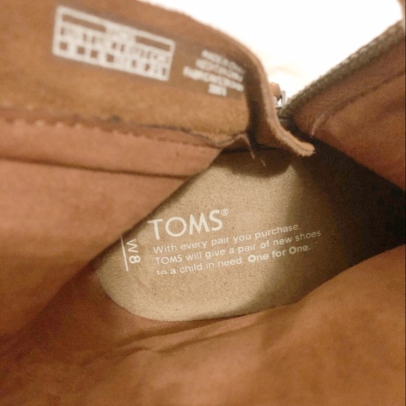 TOMS Lunata Fringe Western Style Boots Booties - Picture 6 of 8